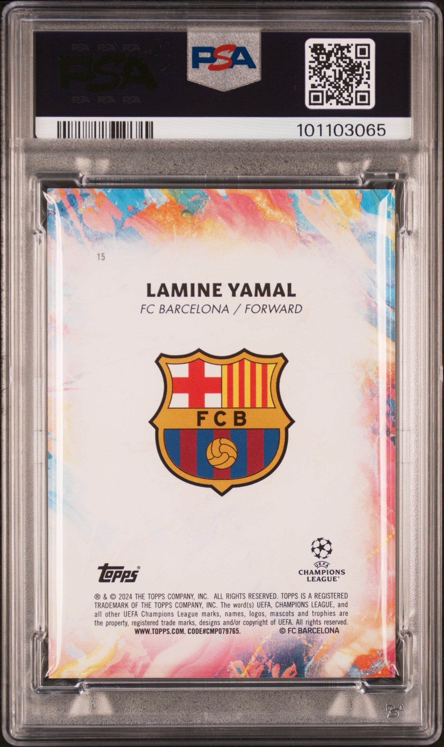 2023-24 Topps Inception UEFA Lamine Yamal Rookie PSA 10