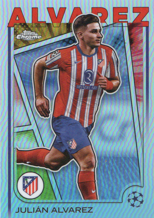 2024-25 Topps Chrome UEFA Julian Alvarez Hero Variation Short Print